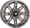 Wheel - HL22 - Front/Rear - Gun Metal Gray w/Machined - 14x7 - 4/137 - 4+3 (+10 mm)