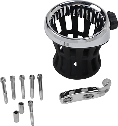 Drink Holder - Perch Mount - Chrome - Lutzka's Garage