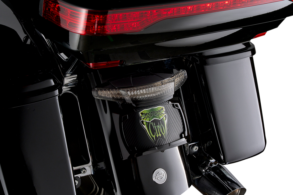 Taillight/License Plate Mount - Smoke Lens - Black - Lutzka's Garage