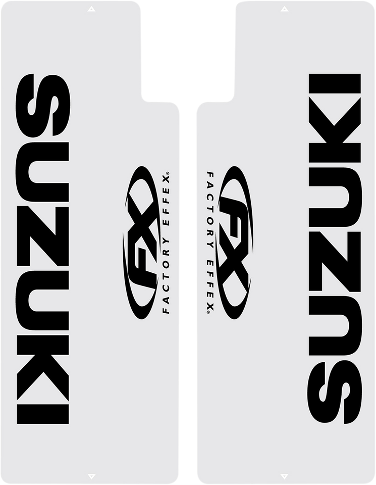 Fork Shield Decal - Upper - Suzuki - Black - Lutzka's Garage