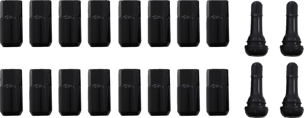 Lug Nut - 12 mm x 1.50 - Black - 60° Tapered - 16 Pack - Lutzka's Garage