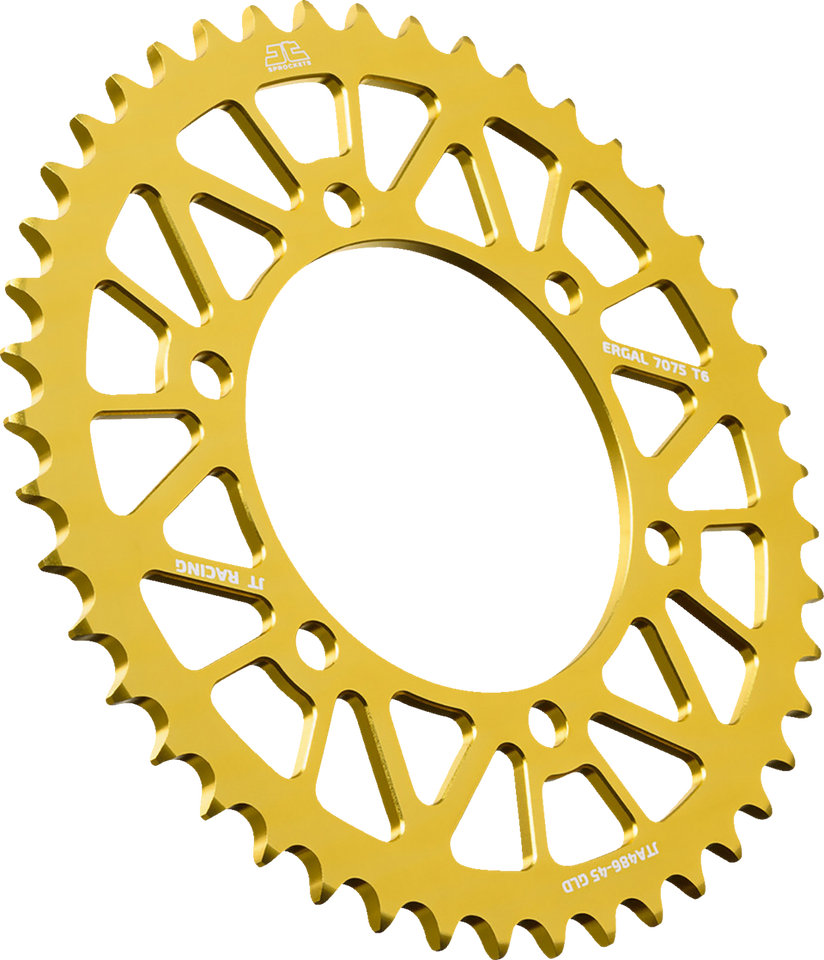 Rear Sprocket - Aluminum - 45 Tooth - Gold - Kawasaki/Suzuki/Yamaha - Lutzka's Garage