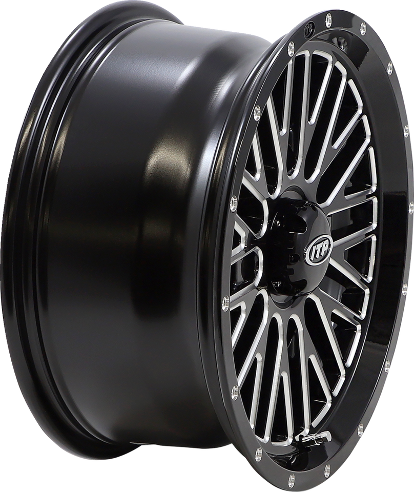 Wheel - Momentum - Front/Rear - Black/Milled - 15x7 - 4/156 - 5+2 (+30 mm)