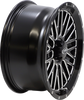 Wheel - Momentum - Front/Rear - Black/Milled - 15x7 - 4/156 - 5+2 (+30 mm)