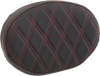 Sissy Bar Pad - Double Diamond - Red - Oval - Lutzka's Garage