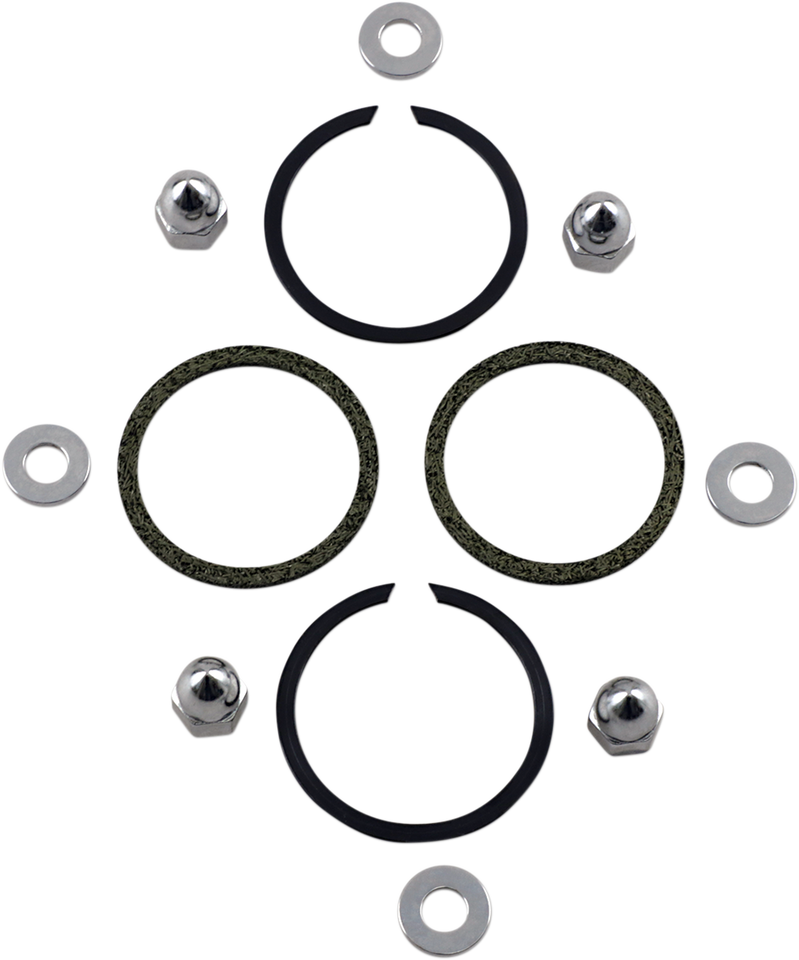 Exhaust Port Stainless/Chrome Gasket Kit - Big Twin/XL
