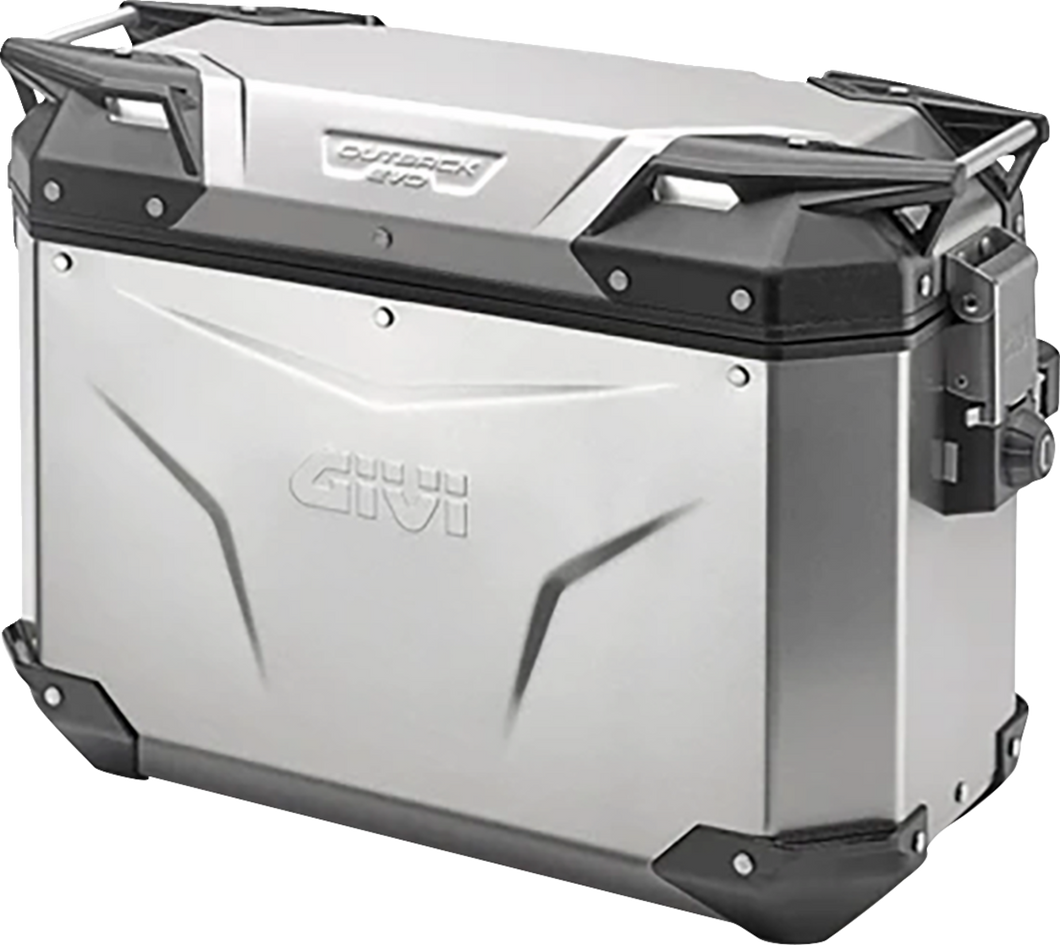 Outback Evo Side Case - Left - 37 Liter - Silver - Lutzka's Garage