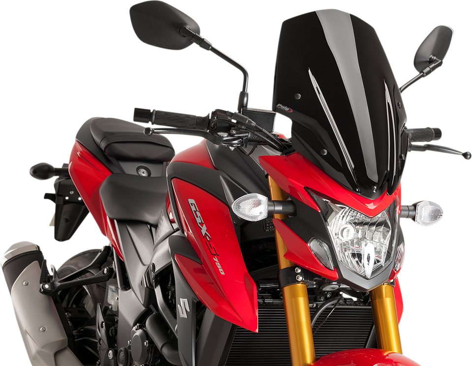 Race Windscreen - 17-1/4" - Black - Suzuki - Lutzka's Garage