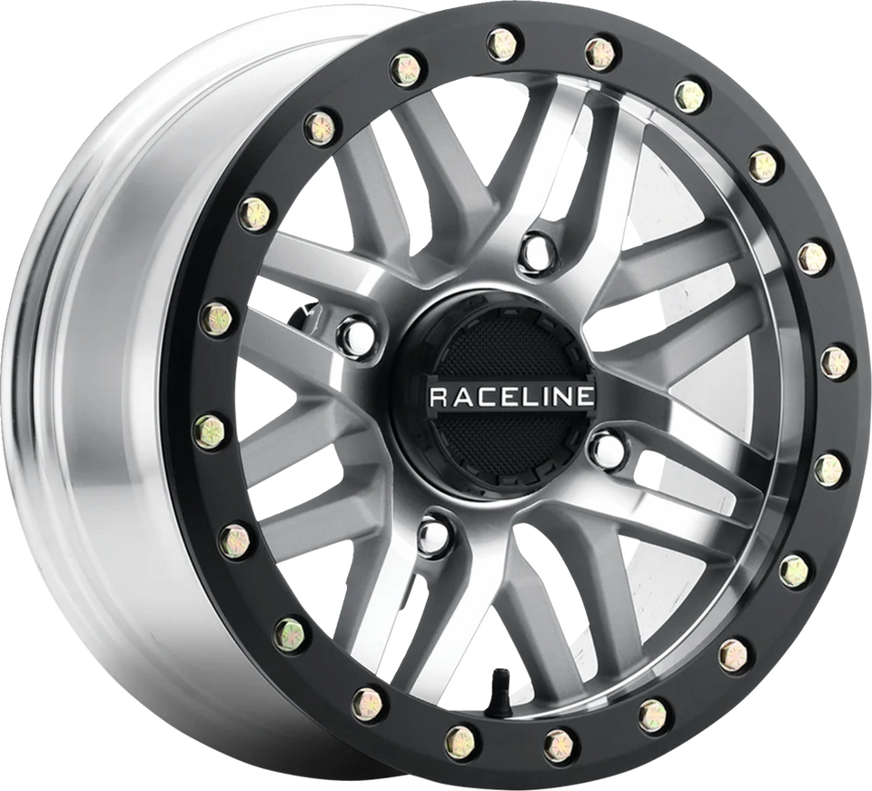 Wheel - Ryno - Beadlock - Front/Rear - Machined/with Black Ring - 14x7 - 4/137 - 5+2 (+10 mm)