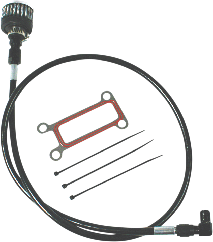 Oil Tank Breather Kit - Black - 99-01 - Lutzka's Garage