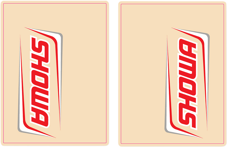 Upper Fork Decal - Showa - Red/White/Gray