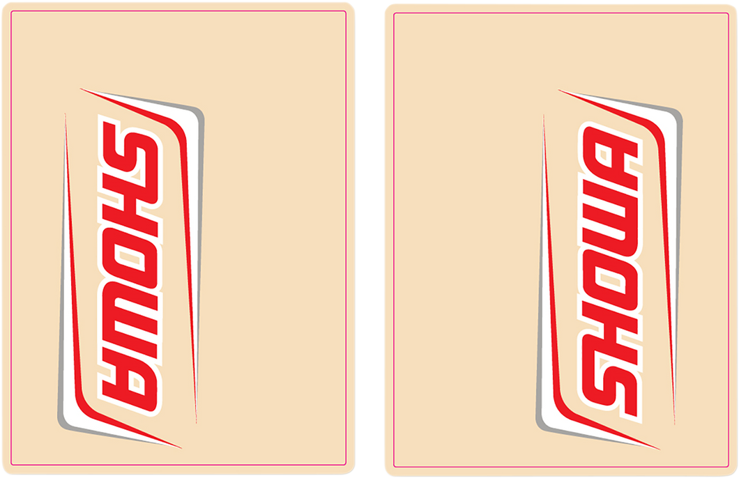Upper Fork Decal - Showa - Red/White/Gray