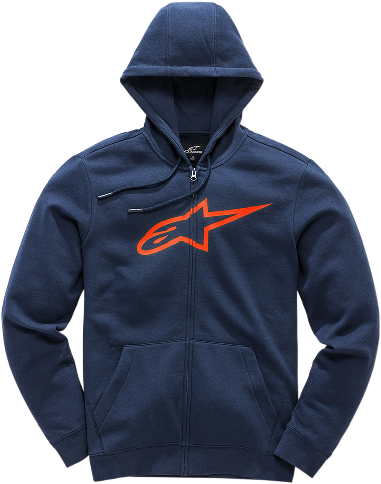Ageless 2 Zip Hoodie - Navy/Red - Medium - Lutzka's Garage