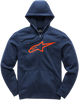 Ageless 2 Zip Hoodie - Navy/Red - Medium - Lutzka's Garage