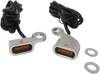 LED Handlebar Marker Lights - Chrome/Amber - Lutzka's Garage