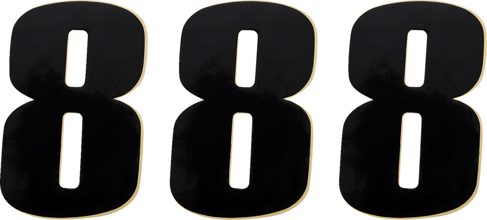 Race Number 8 - Black - 4.5" - Lutzka's Garage