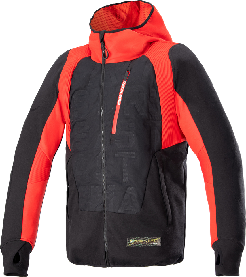 MSE Hybrid Hooded Jacket - Black/Red - Medium - Lutzka's Garage