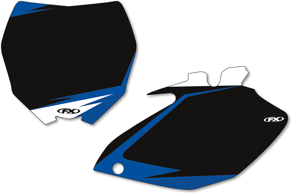 Graphic Number Plates - Black/Blue - YZ250F - Lutzka's Garage