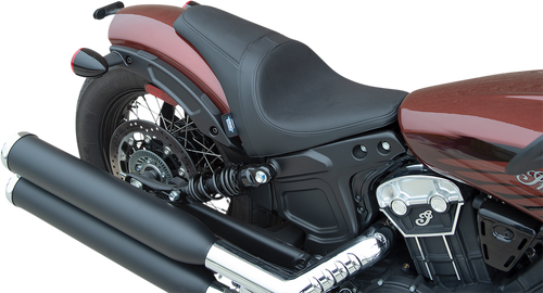 3/4 Solo Seat - Black - Smooth - 18-22 Scout Bobber - Lutzka's Garage