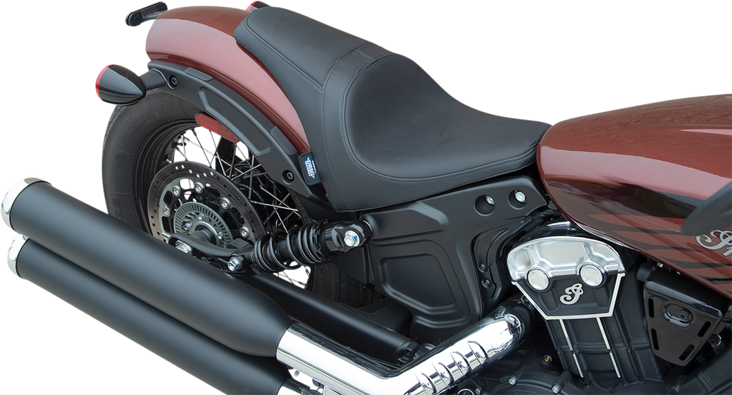 3/4 Solo Seat - Black - Smooth - 18-22 Scout Bobber - Lutzka's Garage