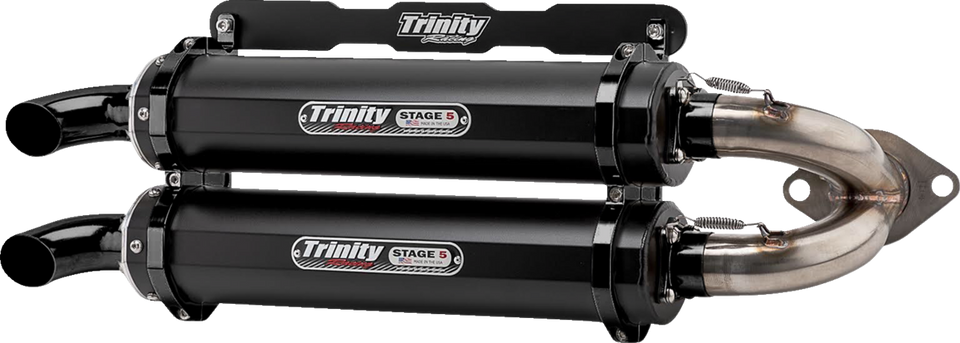 Stage 5 Slip-On Dual Muffler - Cerakote Black