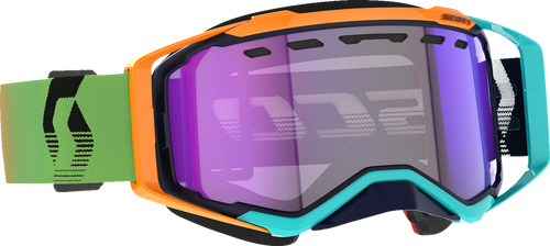 Prospect Snow Cross Goggle - Blue/Orange - Light Sensitive Blue Chrome - Lutzka's Garage