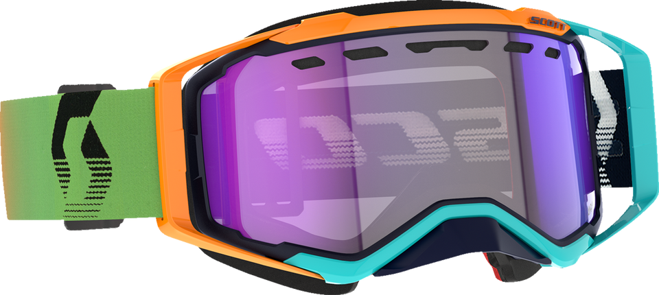 Prospect Snow Cross Goggle - Blue/Orange - Light Sensitive Blue Chrome - Lutzka's Garage