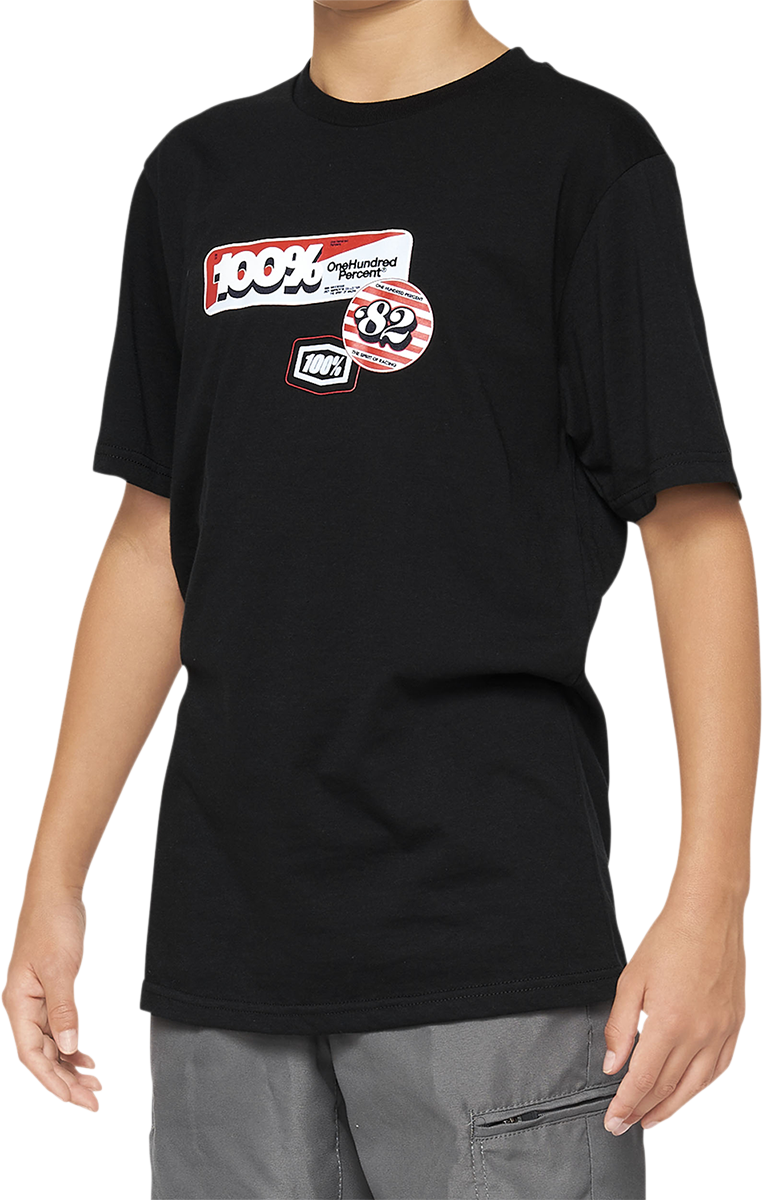 Youth Stamps T-Shirt - Black - Small - Lutzka's Garage