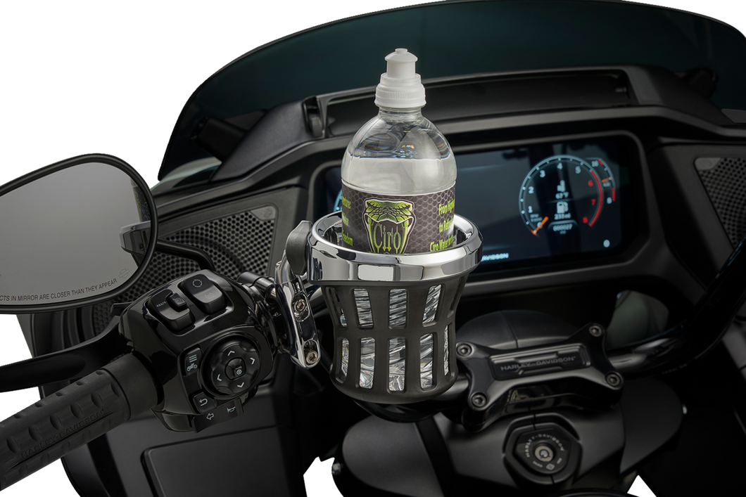 Drink Holder - Gen 2 - Chrome - Chrome Perch Mount - Lutzka's Garage