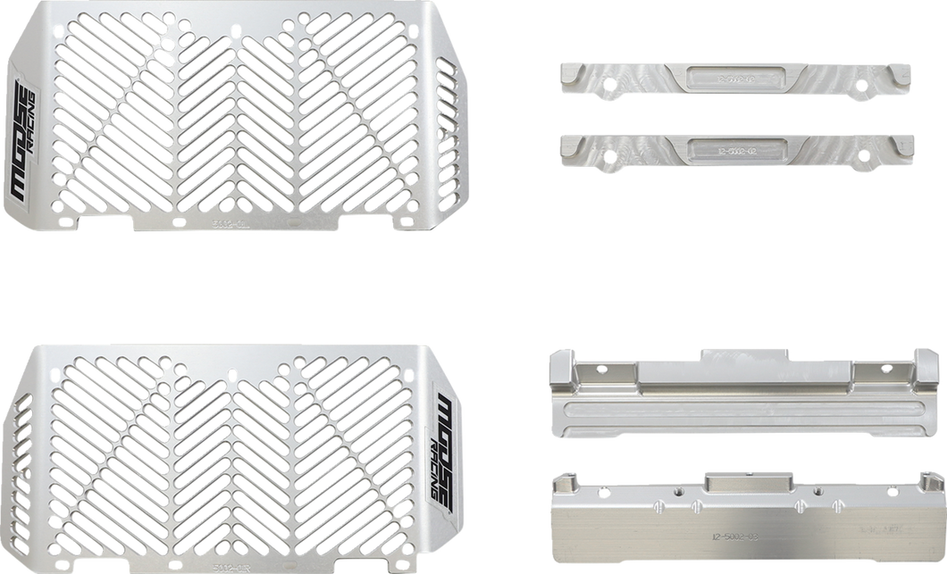 Billet Radiator Guards - Silver - Yamaha - Lutzka's Garage