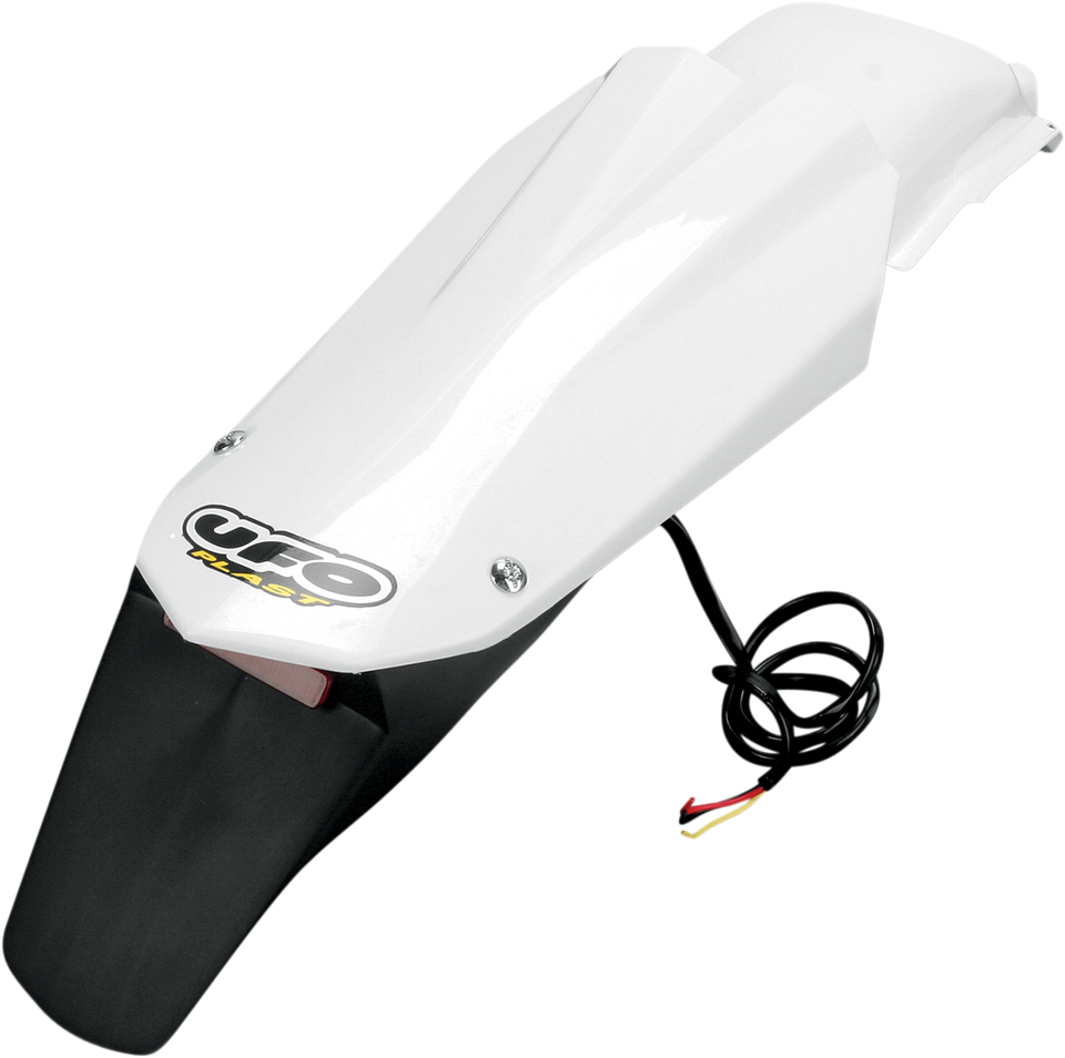 Enduro Rear Fender - W/Light - White - Lutzka's Garage
