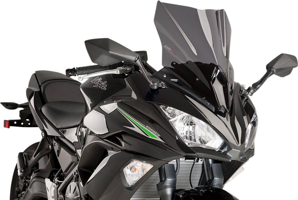 Race Windscreen - 17-3/4" - Dark Smoke - Kawasaki - Lutzka's Garage