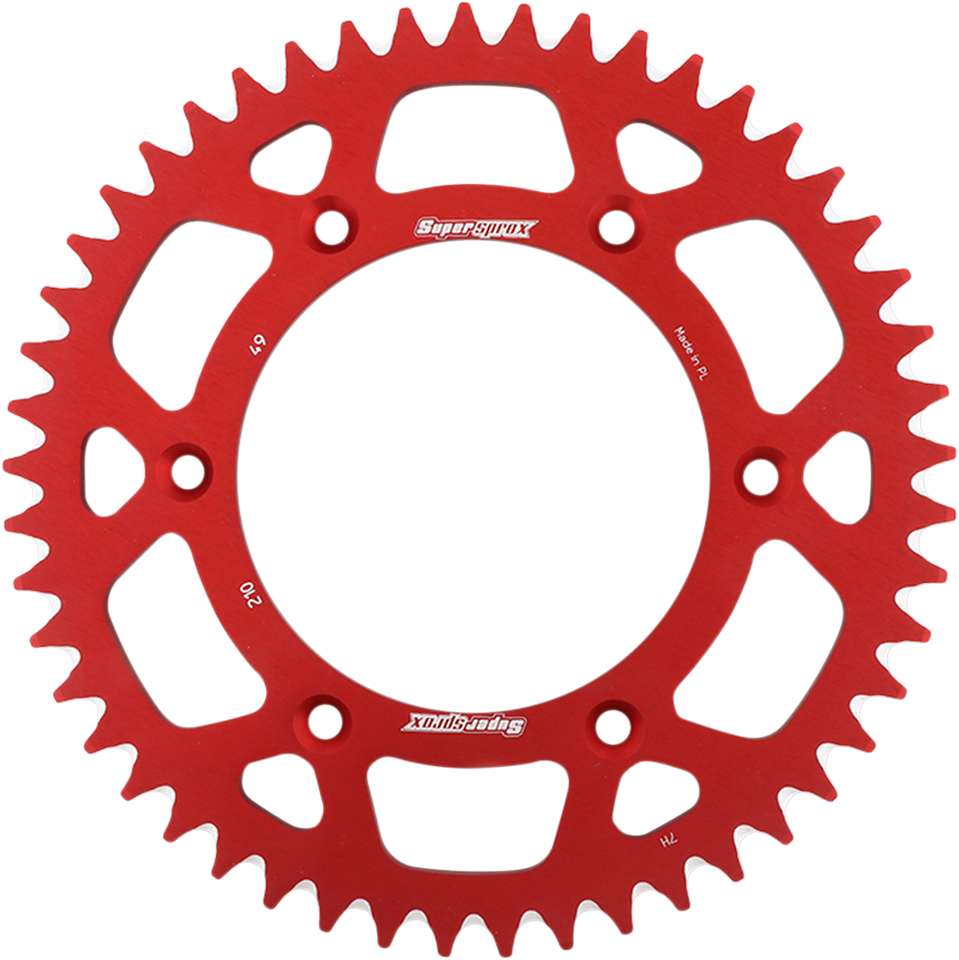 Rear Sprocket - Red - Honda - 49 Tooth - Lutzka's Garage