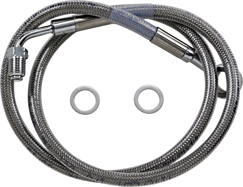 Brake Line - +10" - Stainless Steel - 18-22 Softail - Lutzka's Garage