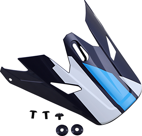 Rise Visor - Evac - Gloss Blue/White - Lutzka's Garage