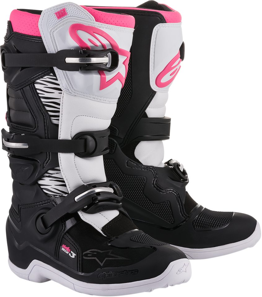 Stella Tech 3 Boots - Black/White/Pink - US 6 - Lutzka's Garage
