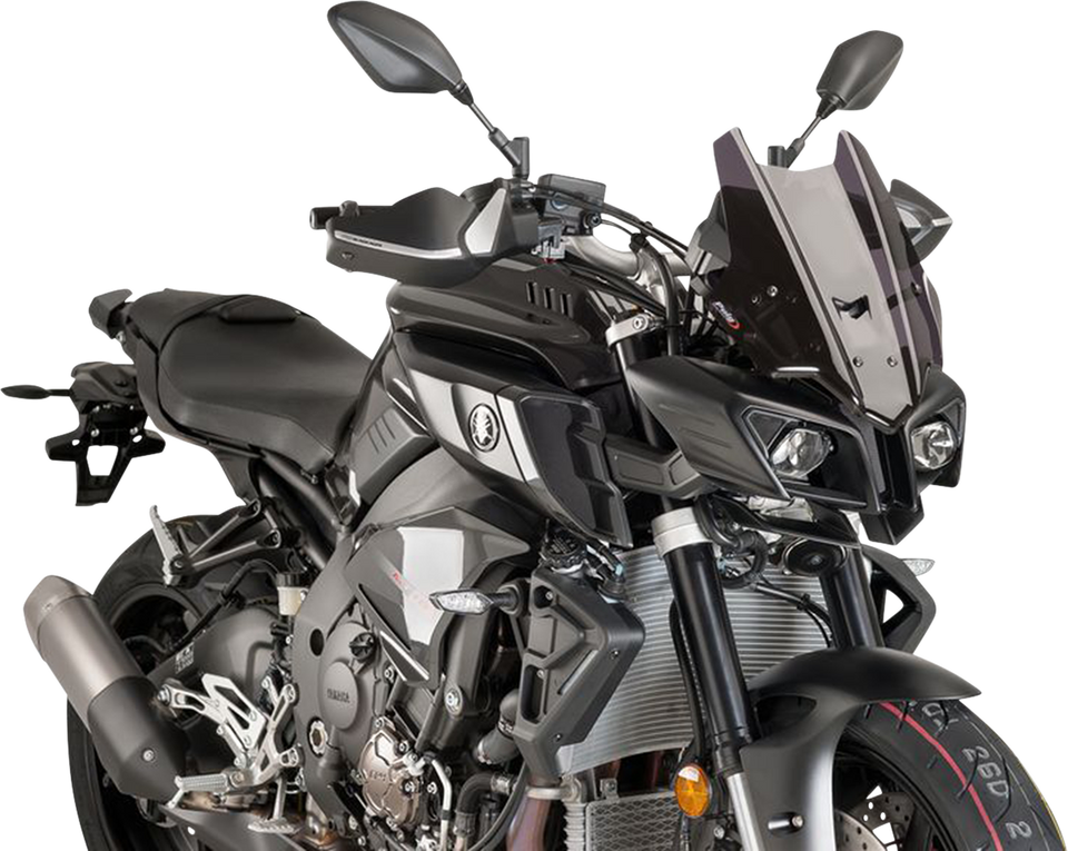 Race Windscreen - 14-1/4" - Dark Smoke - MT10 - Lutzka's Garage