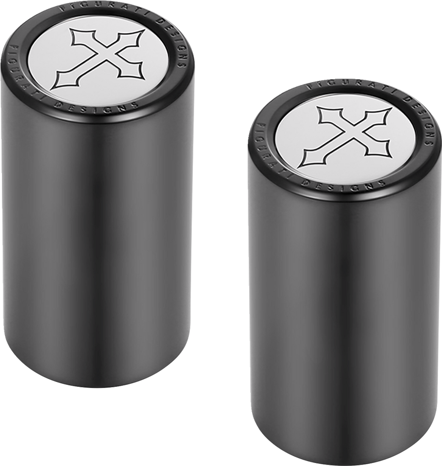 Docking Hardware Covers - Cross - Long - Black - Lutzka's Garage