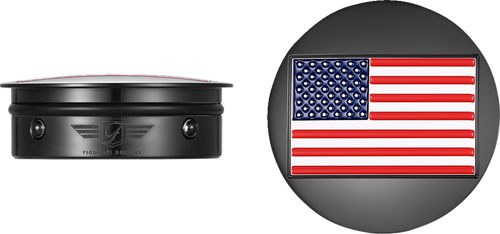 Swing Arm Covers - American Flag - Custom - Reversed - Black - Lutzka's Garage