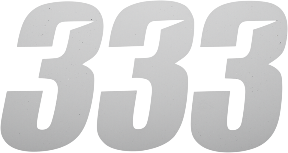 Slash Number Plate - #3 - White - 6" - Lutzka's Garage