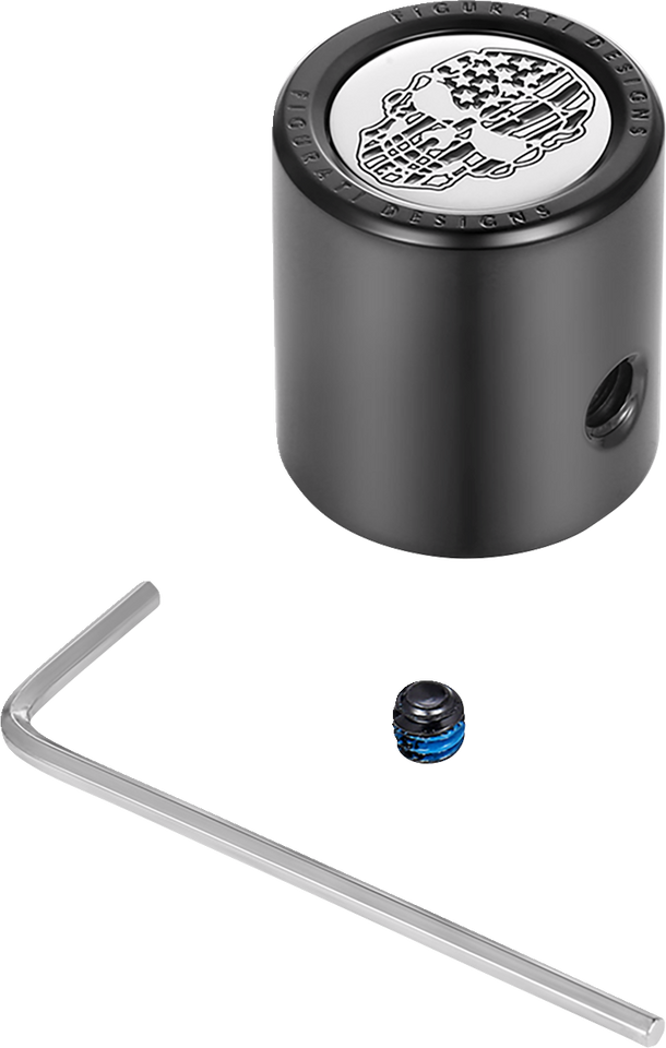 Heel-Toe Shifter Cover - American Flag Skull - Black - Lutzka's Garage