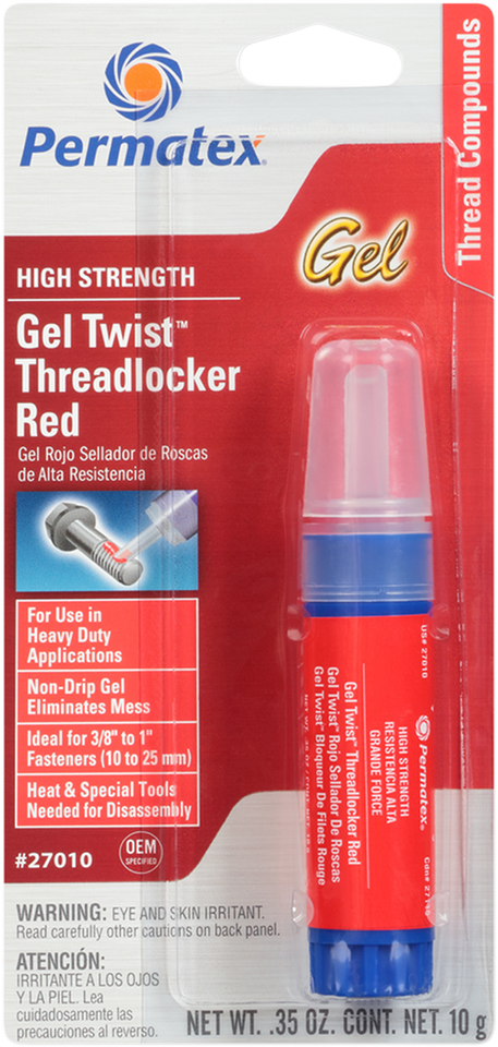 Gel Threadlocker - Red - 0.35 oz. net wt. - Lutzka's Garage