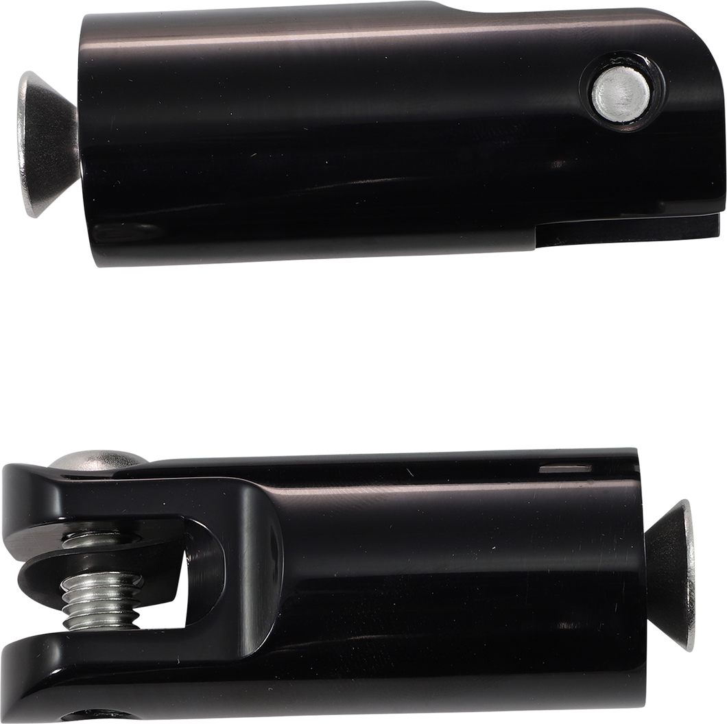 Front Footpeg Mounts - Black - Lutzka's Garage