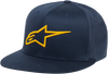 Ageless Flat Bill Hat - Navy/Gold - Small/Medium - Lutzka's Garage