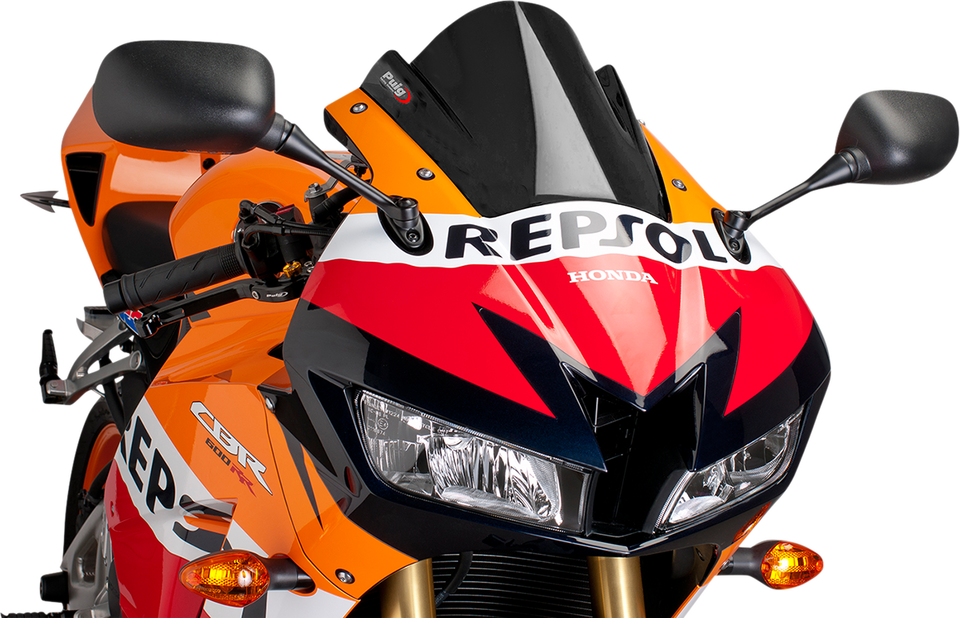 Race Windscreen - 9-1/2" - Black - CBR600RR - Lutzka's Garage