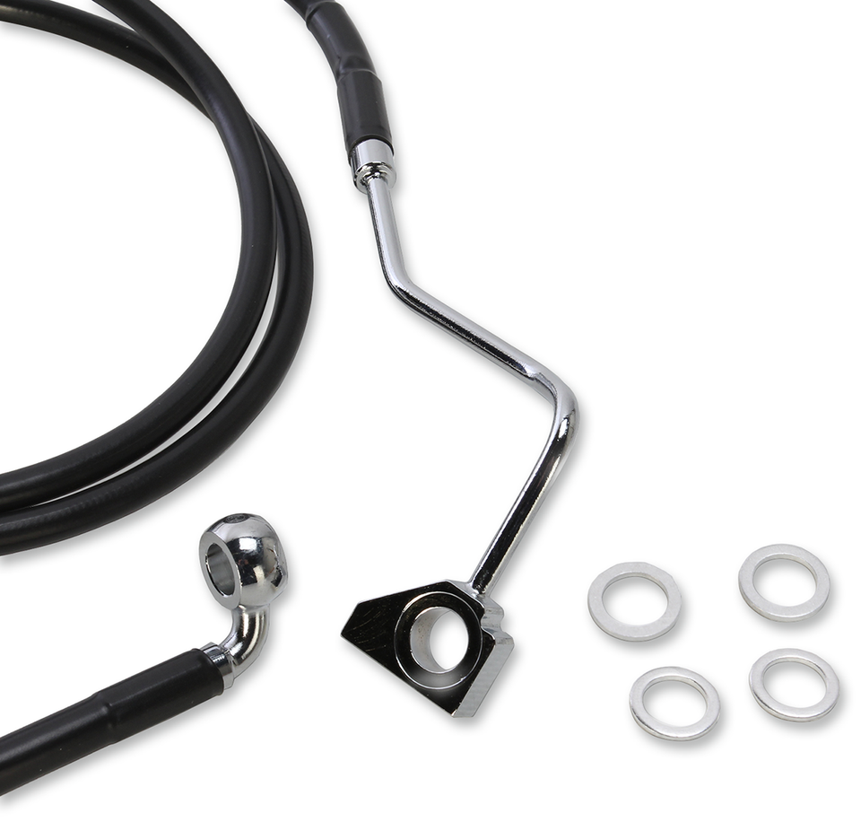 Brake Line - Front - Black - +6" - Lutzka's Garage