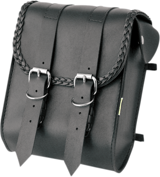 Sissy Bar Bag - Braided - Black - Lutzka's Garage