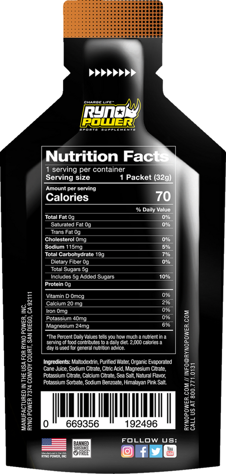 Mana Performance Gel - Salted Caramel - 12 Pack with Display Caddy