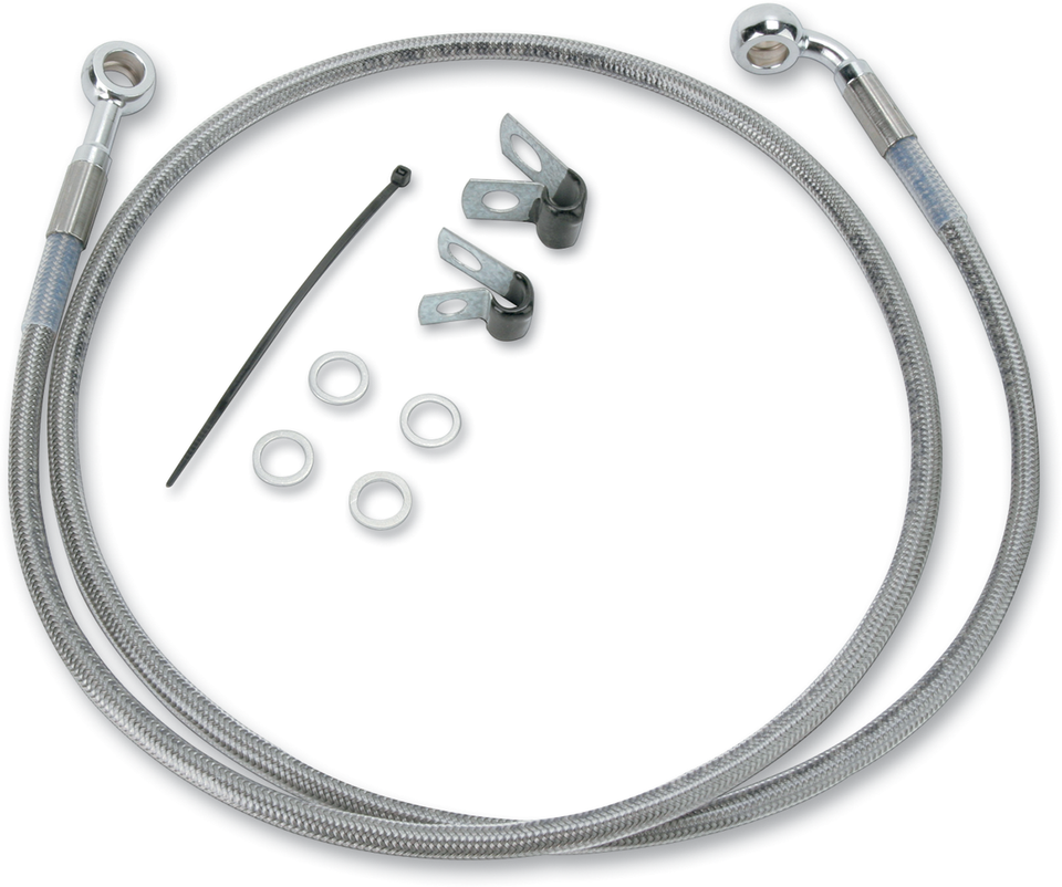 Brake Line - Front - +6" - Stainless Steel - Lutzka's Garage