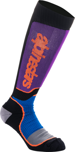 MX Plus Socks - Black/Purple/Blue/Orange - Medium - Lutzka's Garage